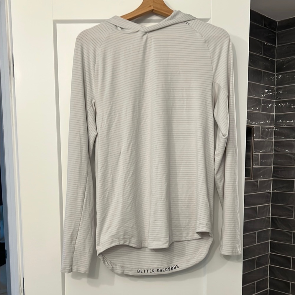 lululemon athletica Gray Striped Hoodie